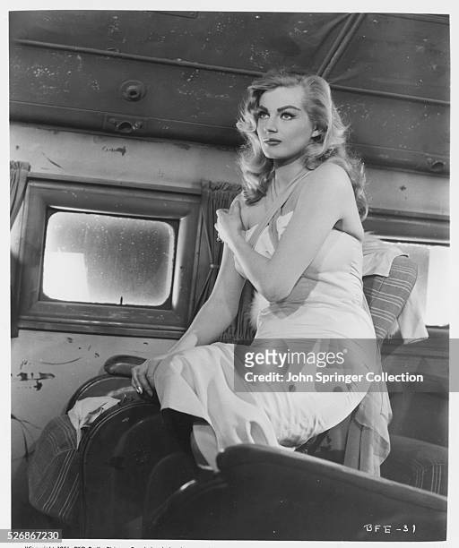Actress Anita Ekberg in a Scene From the Film Back from Eternity