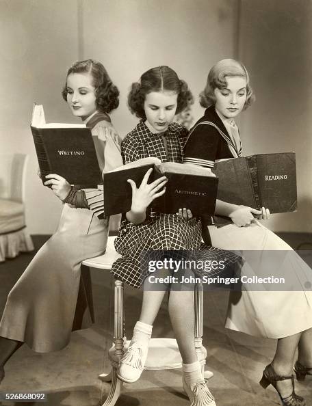 Actresses Deanna Durbin, Barbara Read and Nan Grey Actresses Deanna Durbin, Barbara Read and Nan Grey