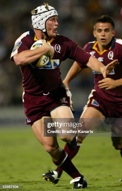 Elton Flatley in action during the Rugby Super 12 match between the Queensland Reds and the Sharks at Ballymore on April 23, 2005 in Brisbane,...