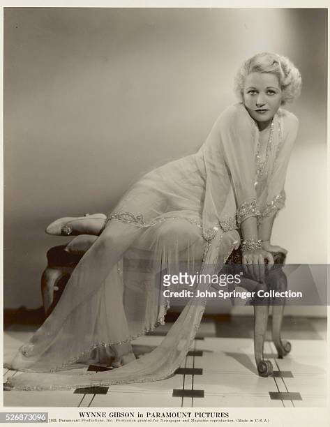 Actress Wynne Gibson in Negligee