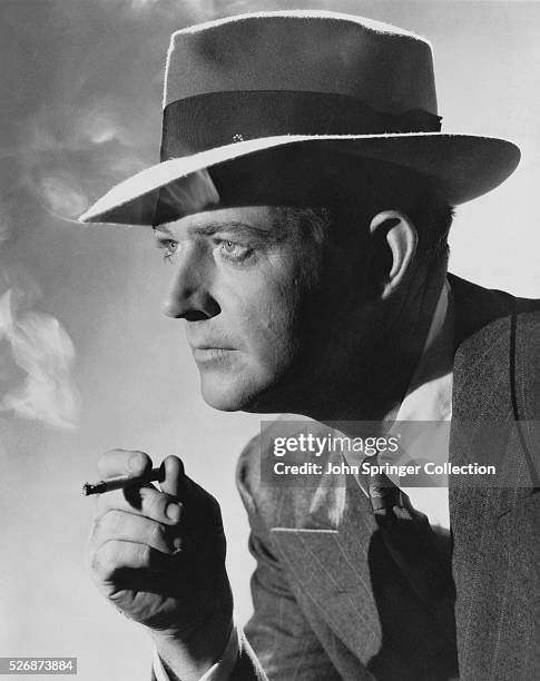 American Actor William Gargan Holding Cigarette