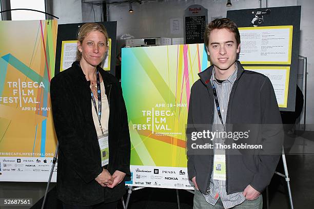 Amy Sewell, director of "Mad Hot Ballroom" and Robert Burke, director of "Max Rules" attend "Downtown Youth Behind The Camera" at the Tribeca Film...