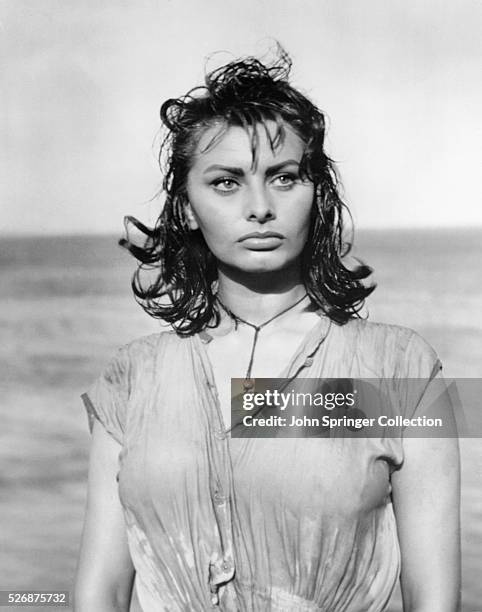 Actress Sophia Loren in Boy on a Dolphin