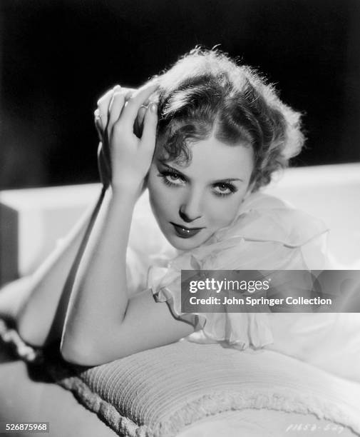 Actress Ida Lupino Reclining on Sofa