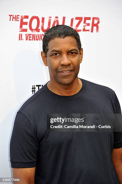 Denzel Washington during the Rome photocall of the film The Equalizer