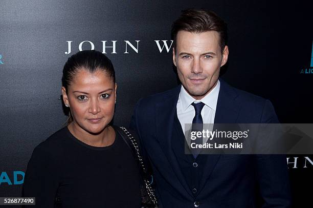 Keytt Lundqvist and Alex Lundqvist attend the "John Wick" special screening at the Regal Union Square Stadium 14 in New York City. �� LAN