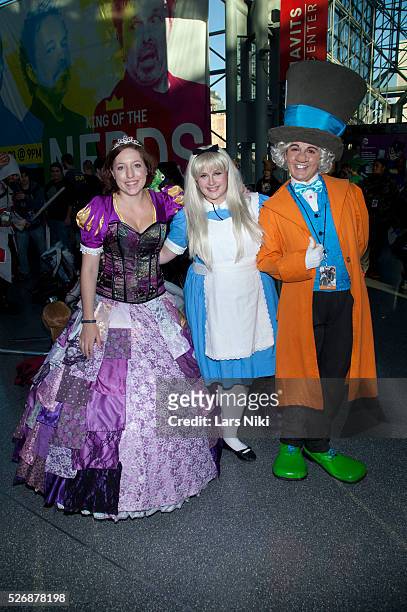 Fans pose during the New York Comic Con at the Jacob Javits Convention Center in New York City. �� LAN