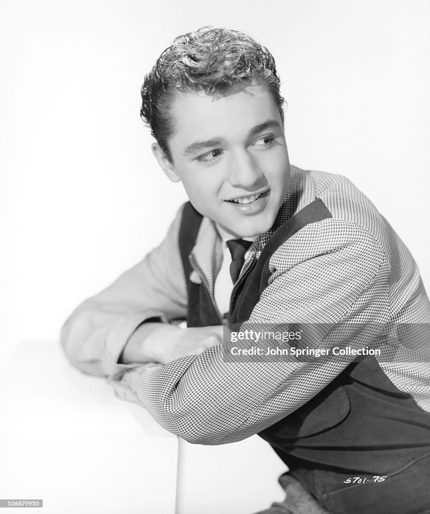 Actor Sal Mineo Looking over His Shoulder