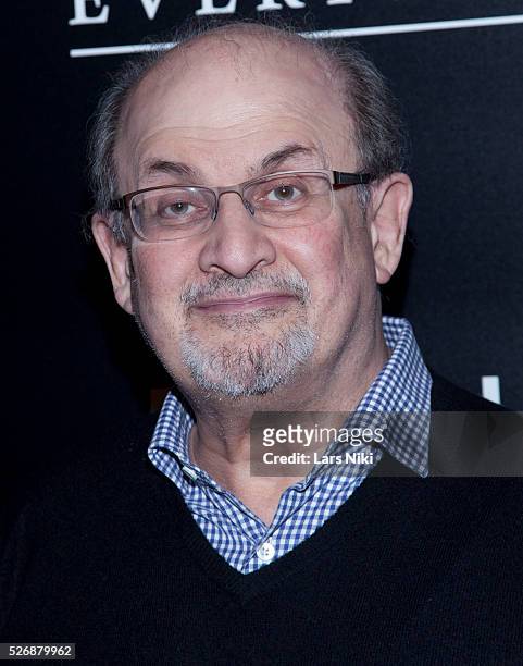Salman Rushdie attends "The Theory of Everything" New York premiere at the Museum of Modern Art in New York City. © LAN