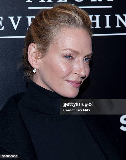 Uma Thurman attends "The Theory of Everything" New York premiere at the Museum of Modern Art in New York City. © LAN