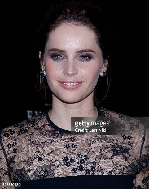 Felicity Jones attends "The Theory of Everything" New York premiere at the Museum of Modern Art in New York City. © LAN