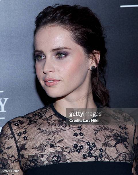 Felicity Jones attends "The Theory of Everything" New York premiere at the Museum of Modern Art in New York City. © LAN