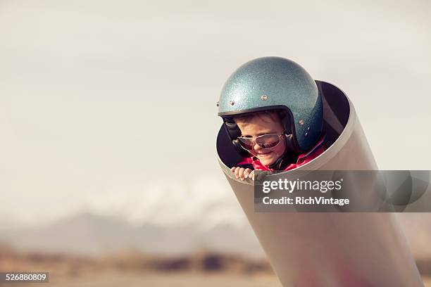 young boy in human cannon - pre launch stock pictures, royalty-free photos & images