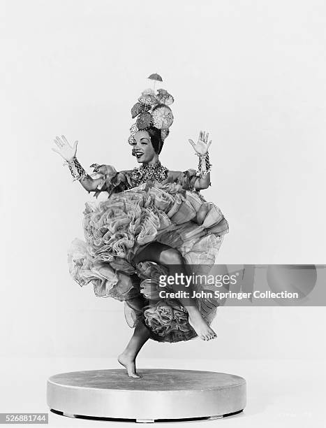 Carmen Miranda Dancing in Costume