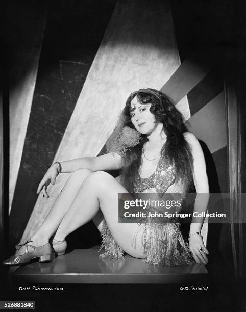 Actress Ann Pennington as her character from the 1929 film Gold Diggers of Broadway.