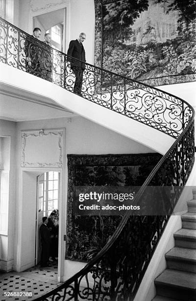 Charles de Gaulle during a tour in the South West of France for his first official trip in France as President of the Republic. From February 14 to...