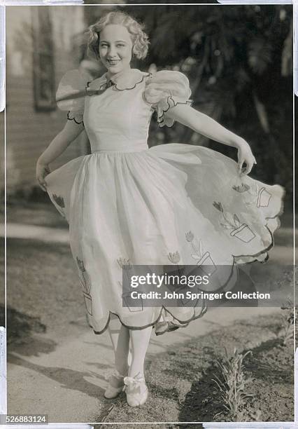 Actress Sally Rand Modeling Dress