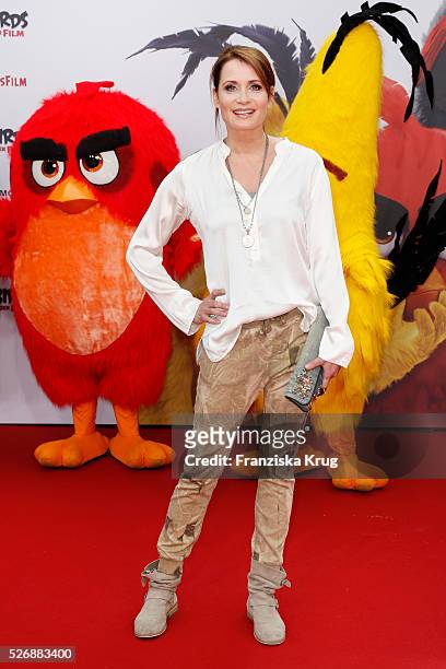 Anja Kling attends the 'Angry Birds - Der Film' Premiere on May 1, 2016 in Berlin, Germany.