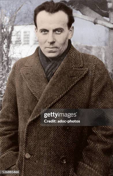 Louis Ferdinand Destouches, called Louis-Ferdinand C��line , French writer. In 1932. Coloured photograph.