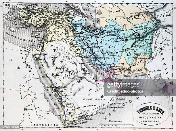 Map of the Asian territories of the Ottoman Empire. Ca. 1870.