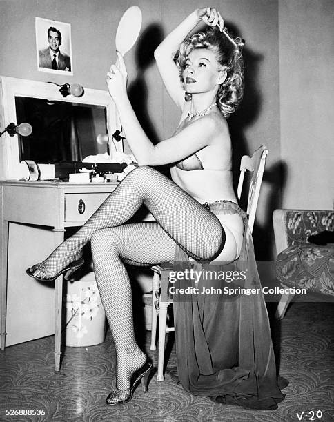Actress Lili St. Cyr performs in the 1954 film Varietease, her first full-length musical.