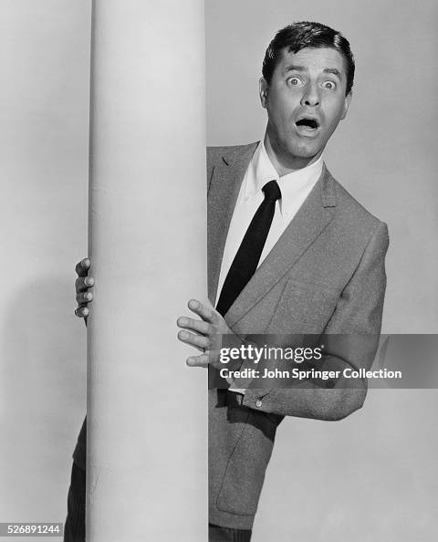 Jerry Lewis Standing with Column Jerry Lewis Standing with Column