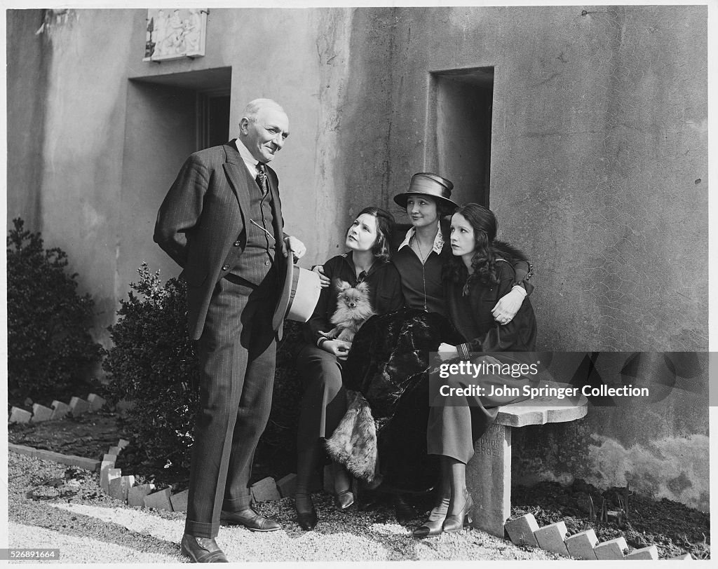 Talmadge Sisters with Edward Jose and Hedda Hopper