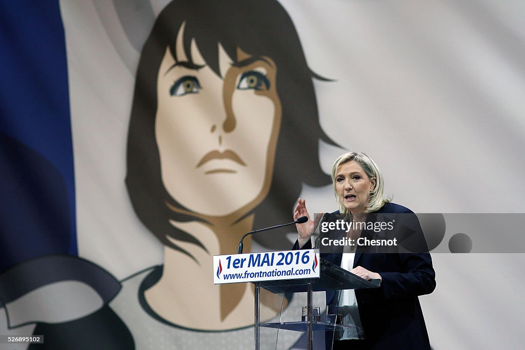 French Far Right Party The Front National Annual Rally Honoring Jeanne d'Arc