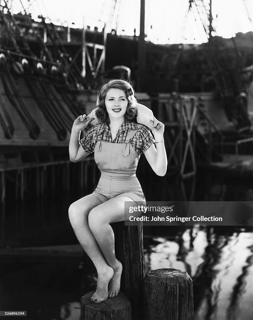 Actress Lana Turner at Waterfront