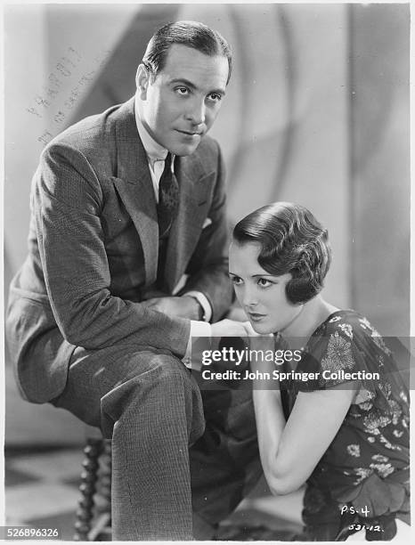 Ricardo Cortez as Bonnie Wales and Mary Astor Mary Linden in the 1931 film Behind Office Doors.