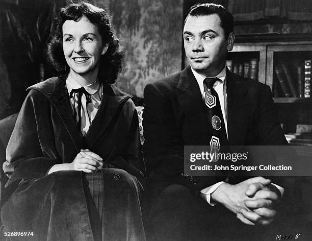 Betsy Blair as Clara Snyder and Ernest Borgnine as Marty Piletti in the 1955 best picture winning film Marty.