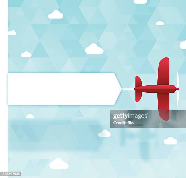 banner plane - small plane stock illustrations
