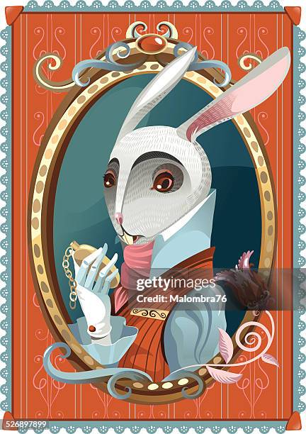 Alicia Rabbit 21 Reloj Del Tiempo Alicia En El Pais De Las Maravillas Stock Photos ...