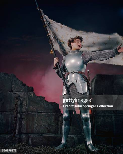 Ingrid Bergman as Joan of Arc.