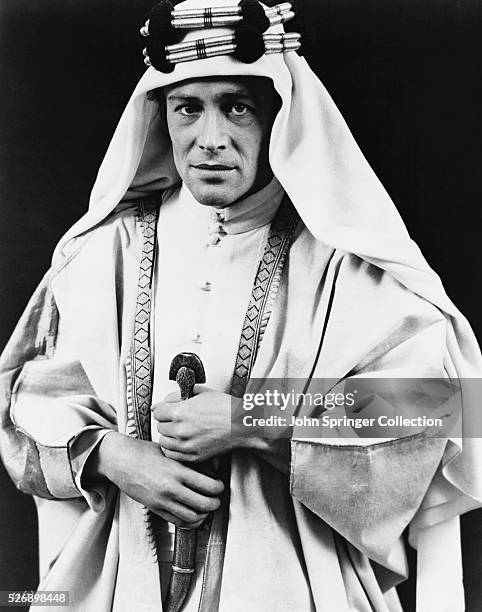 Peter O'Toole as T.E. Lawrence in Lawrence of Arabia.