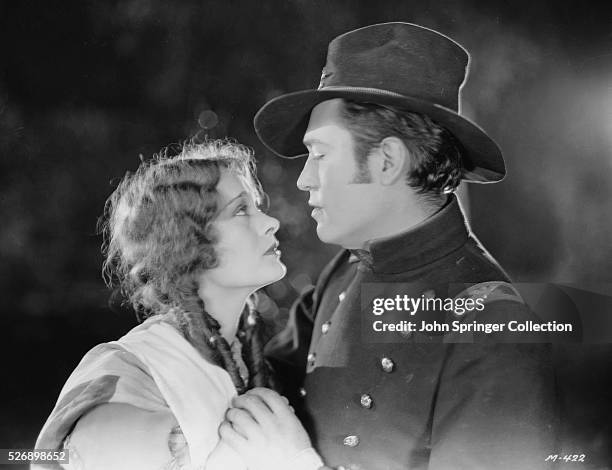 Dolores Costello as Maryland Calvert and Jason Robards as Alan Kendrick in the 1927 silent film The Heart of Maryland.