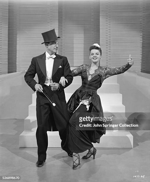 Gene Kelly and Judy Garland dance in a publicity still for the 1950 film Summer Stock.