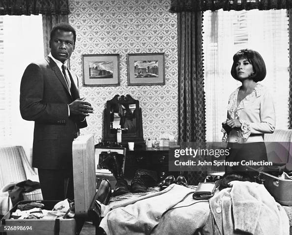Sidney Poitier as police detective Virgil Tibbs and Lee Grant as ...