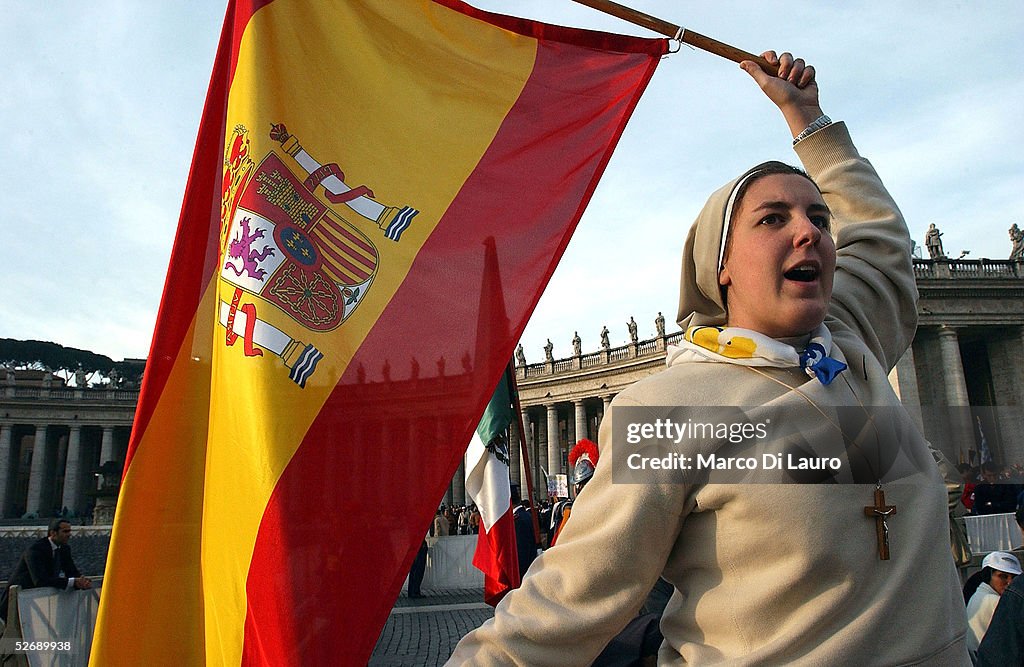 Pope Benedict XVI Holds First Mass In Saint Peter's Square