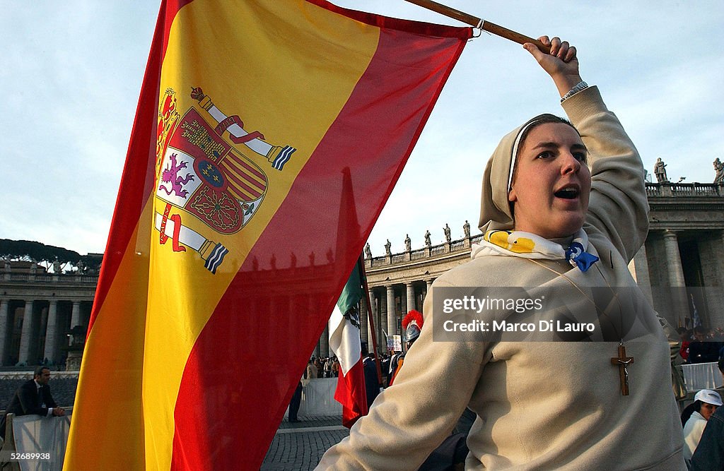 Pope Benedict XVI Holds First Mass In Saint Peter's Square