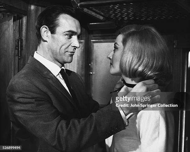 Sean Connery as James Bond and Daniela Bianchi in the 1963 film From Russia With Love.
