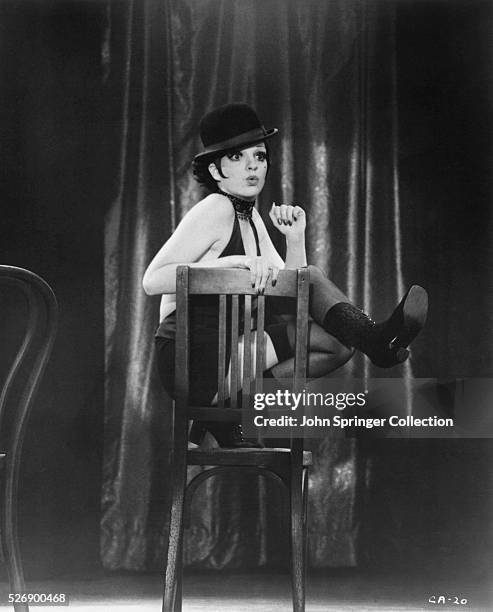 Liza Minnelli plays nightclub dancer Sally Bowles in the 1972 film Cabaret.