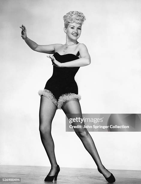 Actress Betty Grable plays burlesque entertainer Ruby Summers in the 1950 Musical Wabash Avenue.
