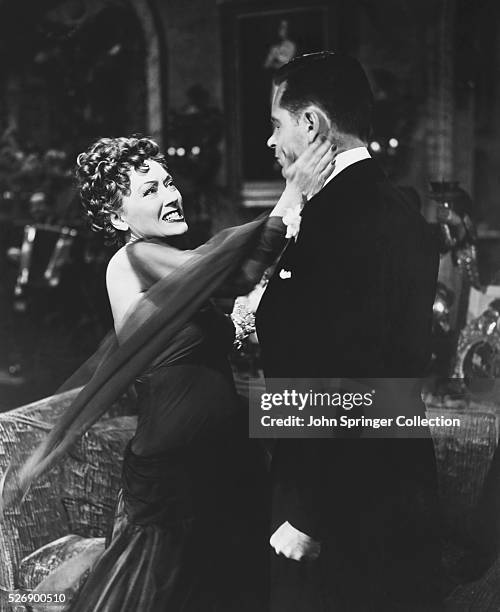 Gloria Swanson slaps William Holden across the face in a scene from Sunset Boulevard.