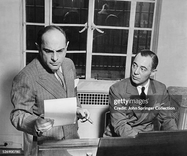 Film composers Lorenz Hart and Richard Rodgers.