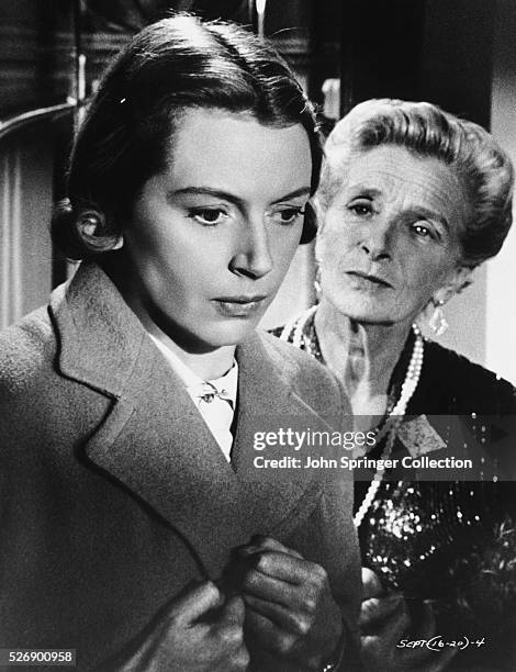 Deborah Kerr as Sibyl Railton-Bell and Gladys Cooper as Mrs. Railton-Bell in the 1958 film Separate Tables.