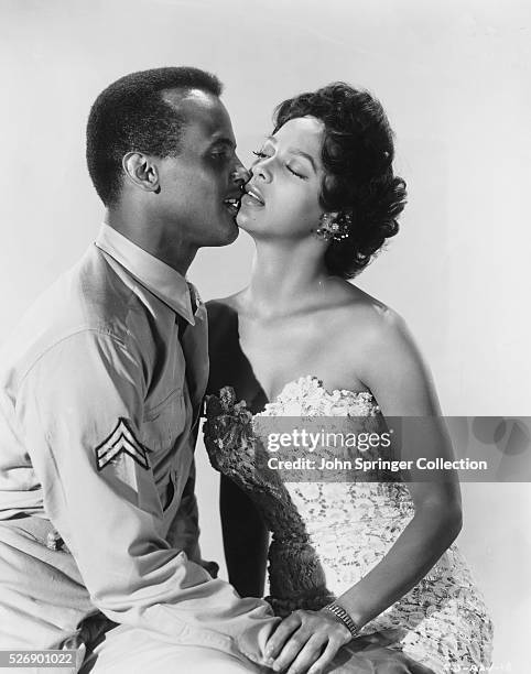 Harry Belafonte as Joe and Dorothy Dandridge as Carmen Jones in the 1954 film Carmen Jones.