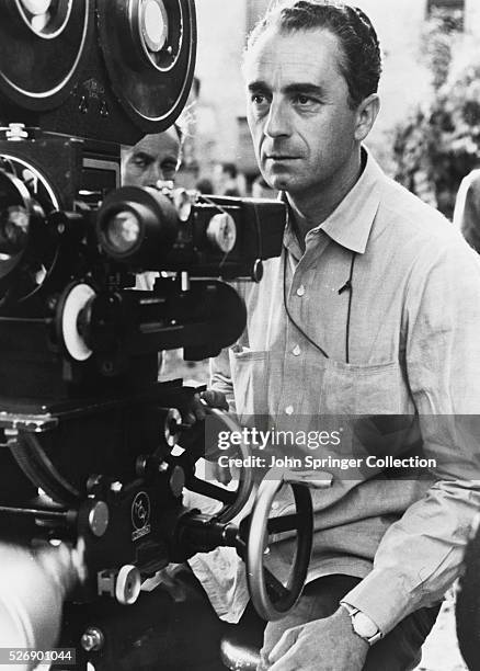 The director on set of the 1960 film L'Avventura.