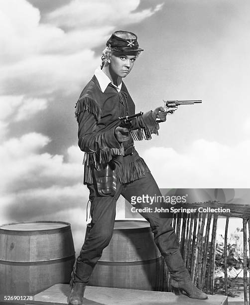 Actress Doris Day as she appears in the title role of the 1953 movie Calamity Jane.