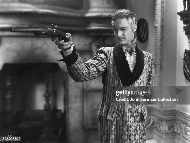 Robert Donat playing the lead role of Edmond Dantes in the 1934 adventure The Count of Monte Cristo.